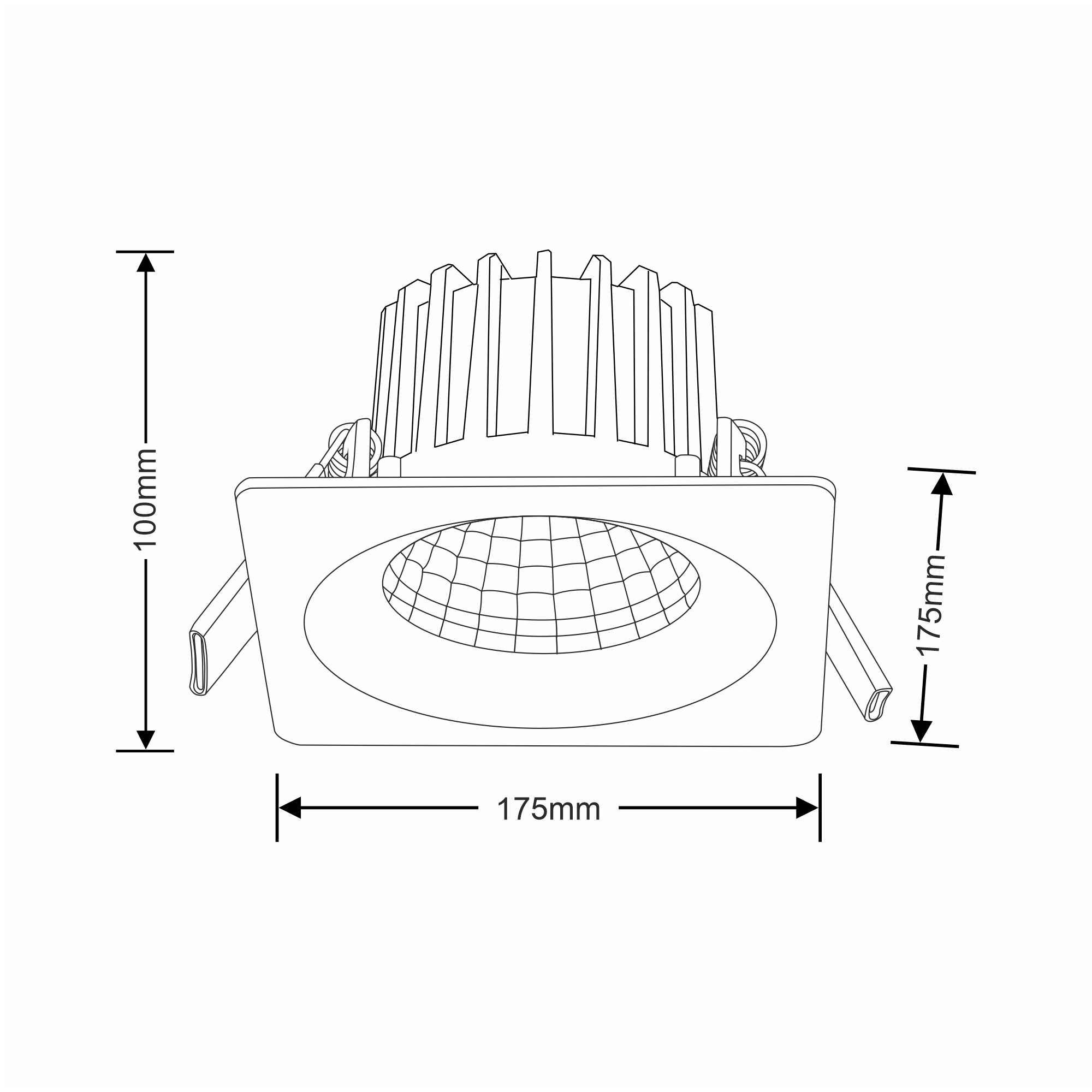 Bionic Sq 30 Recessed Ceiling Luminaires Dlux Square/Rectangular Recess Ceiling